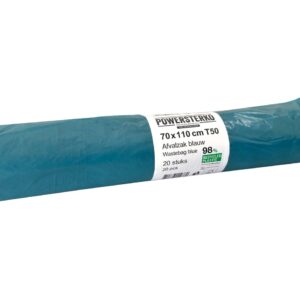 Afvalzak LDPE 70x110cm T50 Blauw