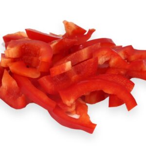 Gesneden paprika rood