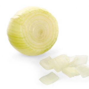 Gesneden uien blokjes